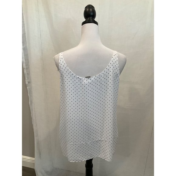 Chico's  2 pc Blouse Tank Black/White Polka dot size 1 8/10 - Picture 4 of 7